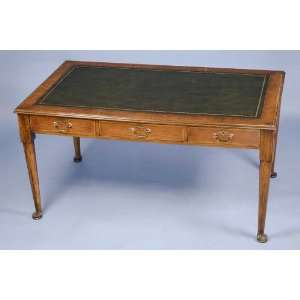  Antique Style Cherry English Writing Table Desk: Furniture 