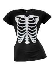 skeleton glow in the dark juniors costume t shirt