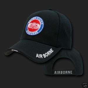 BLACK UNITED STATES US ARMY AIRBORNE CAP CAPS HAT RED  