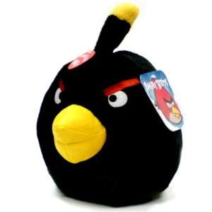   Angry Birds 8 Inch Deluxe Plush with Sound (Black Bird) Toys & Games
