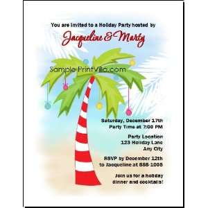  Palm Tree Holiday Party Invitation