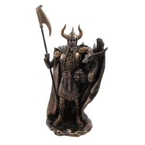  Norse God Pagan Viking Loki Statue Bronze Finish 10 3/4 