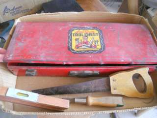   Toy & Furniture Co vintage red toolbox/tool box,child/childs  