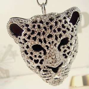   Leopard Crystal Key Ring Key Chain Purse Fob Gift 