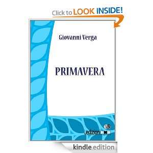Primavera (Italian Edition) Giovanni Verga  Kindle Store