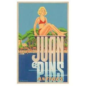  World Travel Poster Antibes France 12 inch by 18 inch 