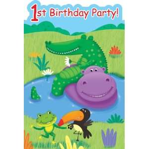   : Jungle Theme 1st Birthday Party Invitations: Health & Personal Care