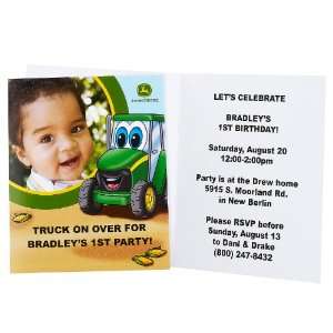  Johnny Tractor 1st Birthday   Personalized Invitations (8 