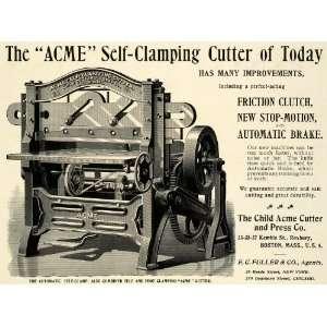  Clamping Cutter Vintage Machinery Tool   Original Print Ad Home
