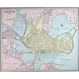  Cram 1892 Antique Map of Portland, Maine