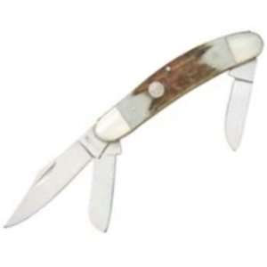 Magnum Knives SC105ST Bonsai Sowbelly Pocket Knife with Genuine Stag 