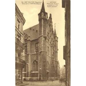1910 Vintage Postcard Entrance to House of Butchers   Antwerp Belgium