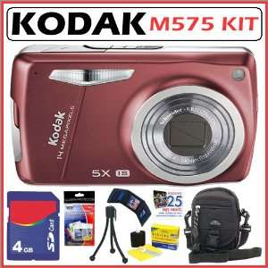   5x Wide Angle Optical Zoom and 3 Inch LCD in Red + 4GB Accessory Kit