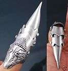 WARRIOR Fighter SILVER Real PEWTER Finger ARMOR RING  