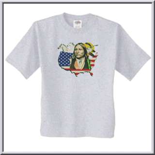 Native American Flag Map Comanche Shirts S 2X,3X,4X,5X  