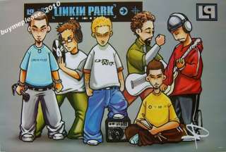 Linkin Park Cartoon Rock Music picture Poster  