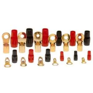  Gold Ring Terminals: 1/0 GAUGE 1/4; 20 Pieces: Home 