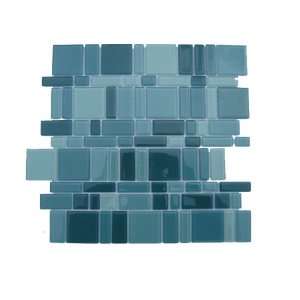  Aqua Magic Mosaic Glass Tile / 11 sq ft
