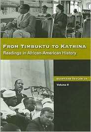 From Timbuktu to Katrina Sources in African American History Volume 2 