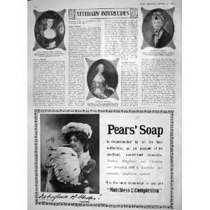  1909 GUNNING LENCLOS FANNY BURNEY LADIES PEARS SOAP: Home 