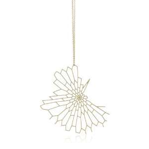  Nervous System Radiolaria Gold Plated Pendant: Jewelry