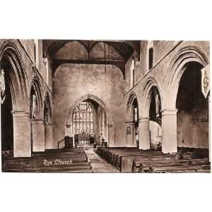   Postcard Interior of Rye Church Rye England UK 