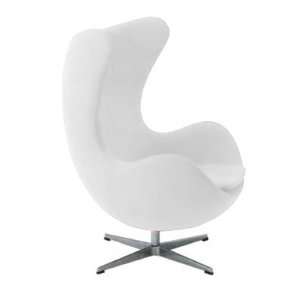  Designer Modern Arne Jacobsen Egg Chair Wool in White 