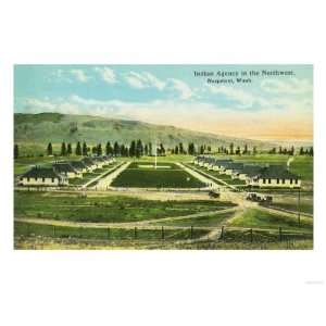 Nespelem, Washington   Aerial View of the Indian Agency Giclee Poster 