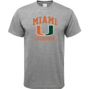  Miami Hurricanes Sport Grey Lacrosse Arch T Shirt Sports 