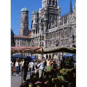  Market in Front of City Hall, Marienplatz, Munich, Bavaria, Germany 