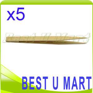 x5 New Bamboo Anti Static Anti Magnetic Tweezer Tool US  