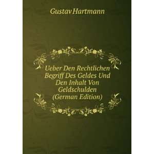   Den Inhalt Von Geldschulden (German Edition) Gustav Hartmann Books