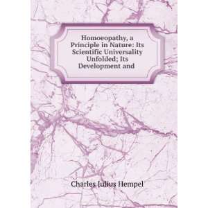   ; Its Development and . Charles Julius Hempel  Books