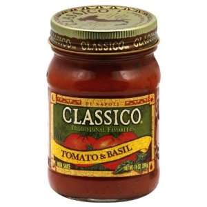 Classico, Sauce Pasta Tomato Basil, 14 OZ (Pack of 12)  