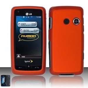 ORANGE Hard Rubber Feel Plastic Case for LG Rumor Touch LN510 / Banter 