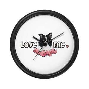 Love Me Border Collie Pets Wall Clock by CafePress