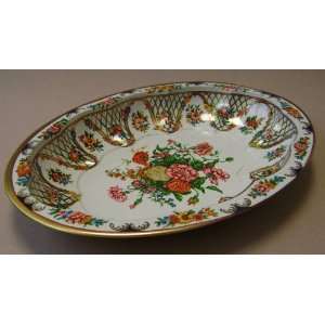  Daher Decorative Tin Dish Bowl Plate   12 3/4 inches x 9 1 