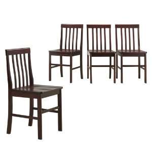  Walker Edison Solid Wood Dining Chair  Set of 4: Home 