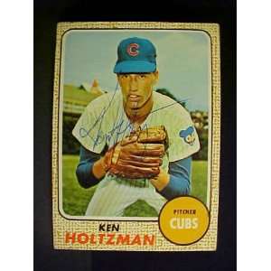  Ken Holtzman Chicago Cubs #60 1968 Topps Signed Baseball 
