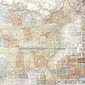  Road Trip United States Map East 12 x 12 Paper Office 