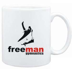    Mug White  FREE MAN  Gymnastics  Sports: Sports & Outdoors