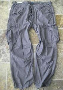   42X30 Men $125 NWT Cargo Pants Gray NEW Lightweight Cotton  