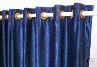 Blue Velvet Curtains Drapes Panels Ring Top upto 84  