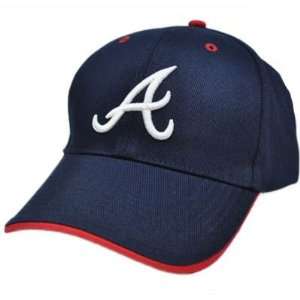 MLB Atlanta Braves 3D Baseball Hat Cap Navy Blue Red Cotton 