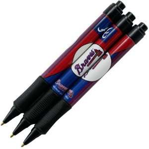  Atlanta Braves Sof Grip 3 Pack Pen Set