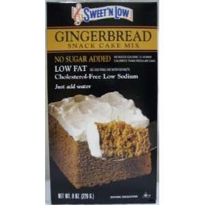 SweetN Low No Sugar Added, Gingerbread Snack Cake Mix, Pack of One 8 