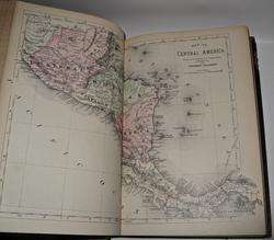 LEATHER ENCYCLOPEDIA 1895 Near FOLIO,Huge set MAPS  