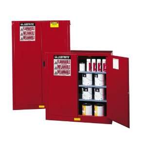  Justrite Red Sure Grip EX Safety Cabinet, 120 gal capacity 