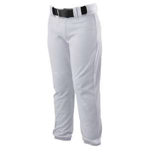   Solid Pinstripe Custom Baseball Pants WH   WHITE YL