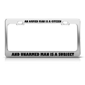  Armed Man Citizen Unarmed Subject Political license plate 